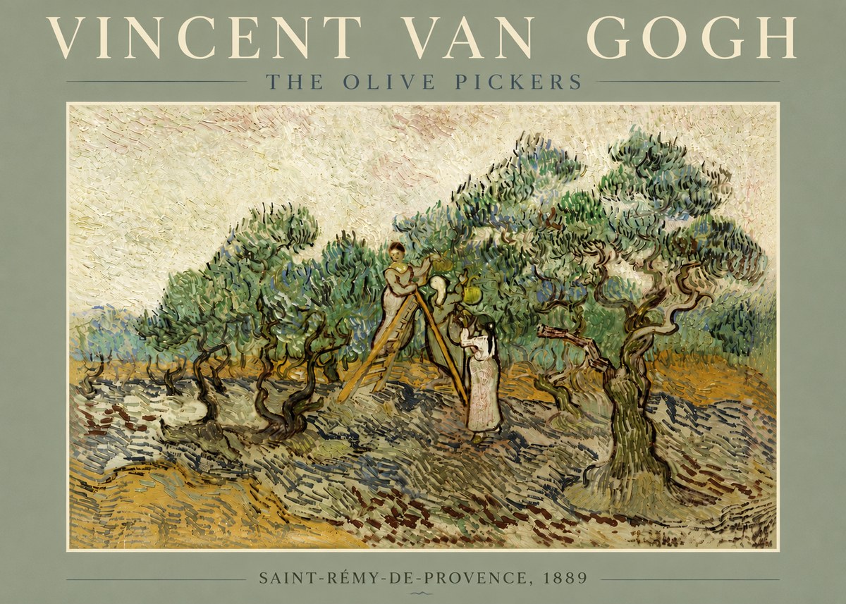 Van Gogh The Olive Pickers II No5 - Plakat