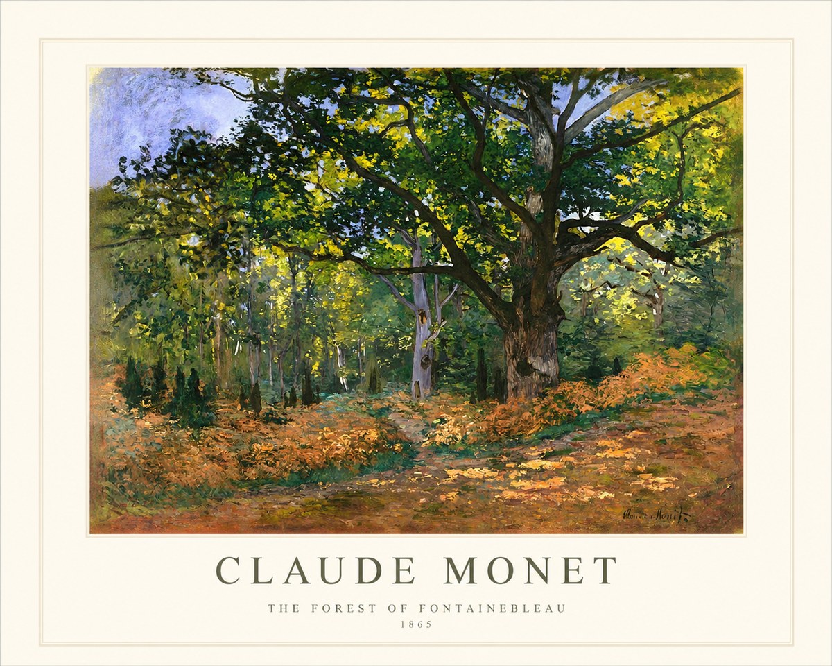 Monet The Forest of Fontainebleau No1 - Plakat