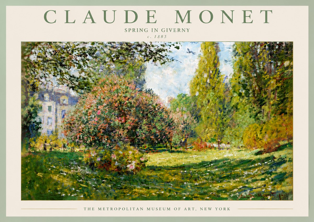 Monet Spring in Giverny No5 - Plakat
