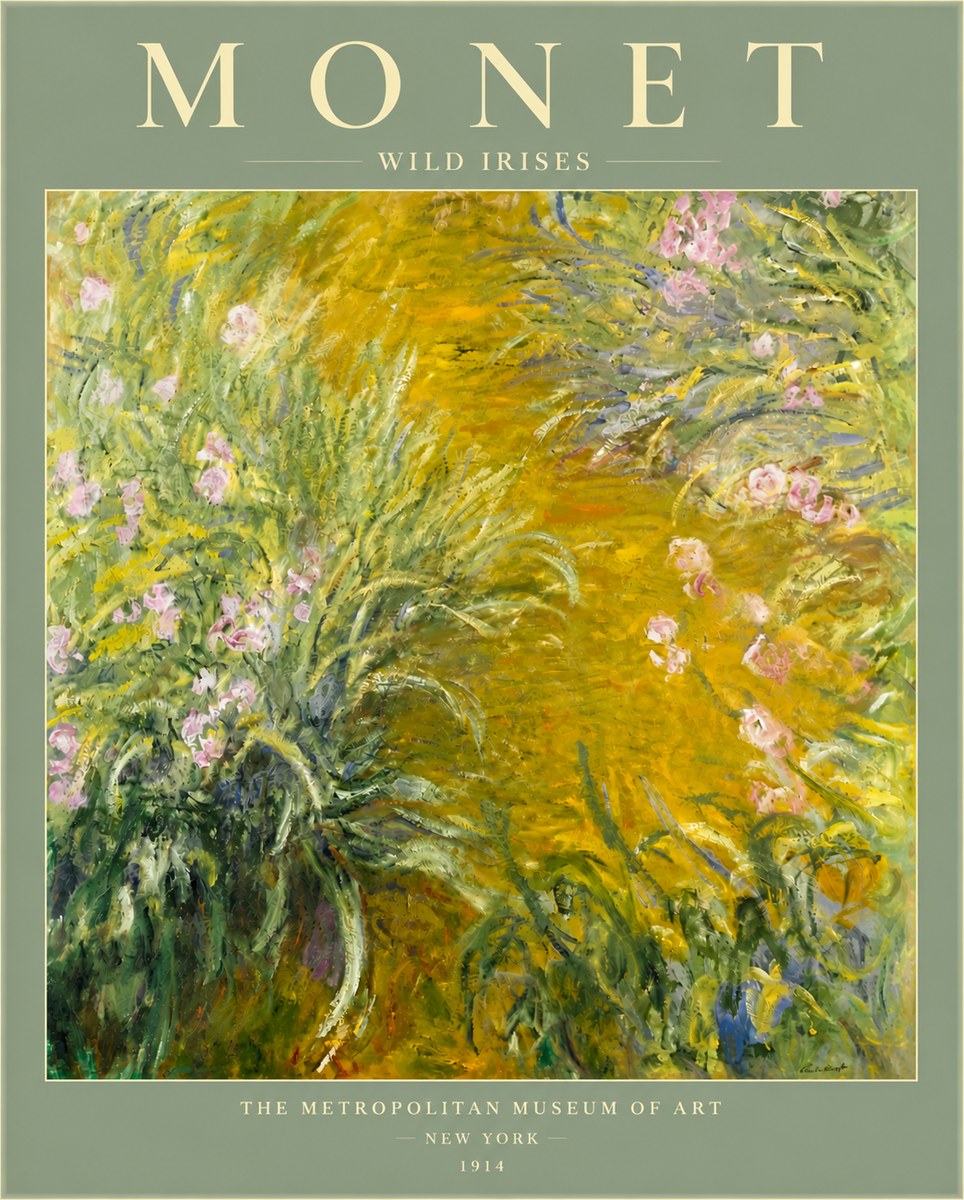 Monet Wild Irises No6 - Plakat