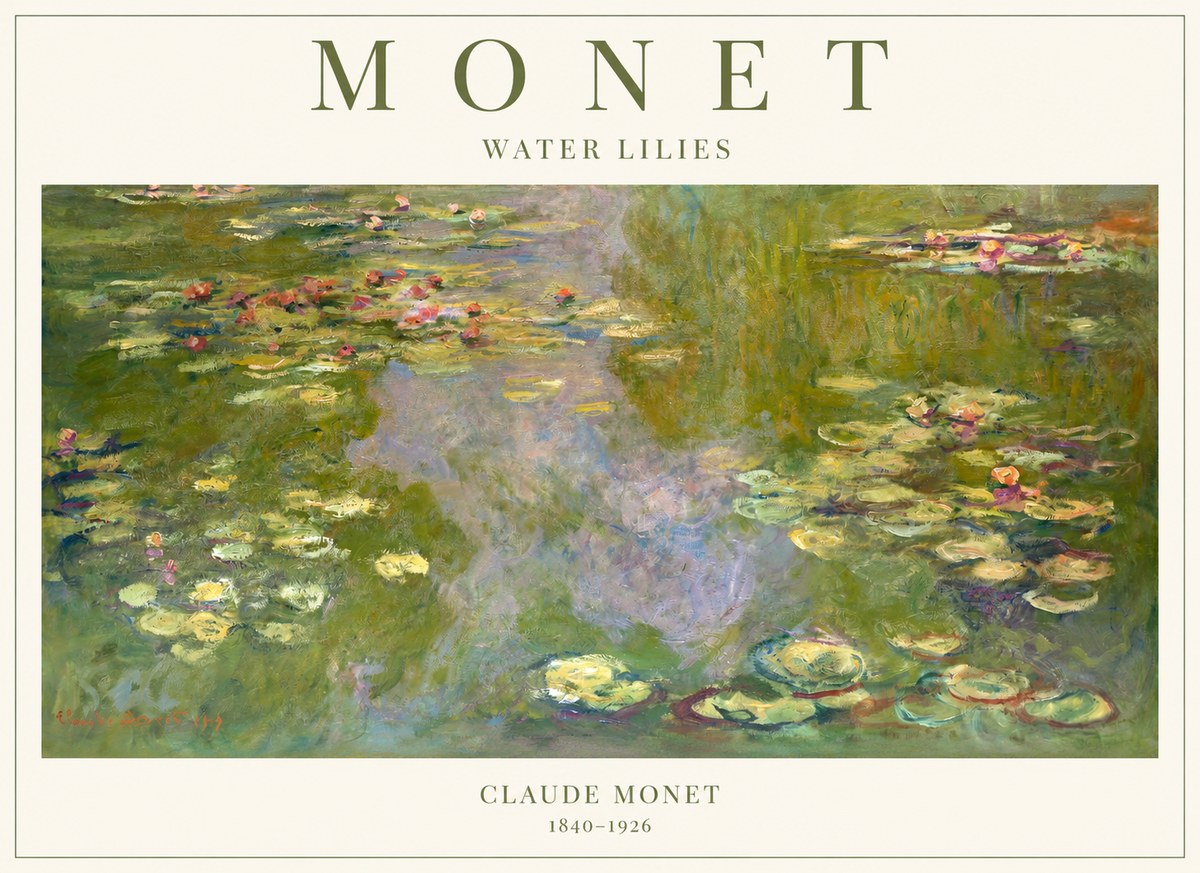 Monet Water Lilies V No1 - Plakat