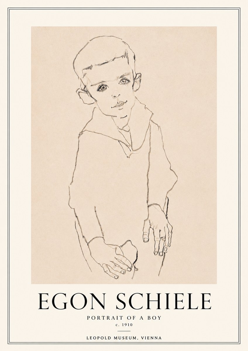 Schiele Portrait of a Boy No3 - Plakat