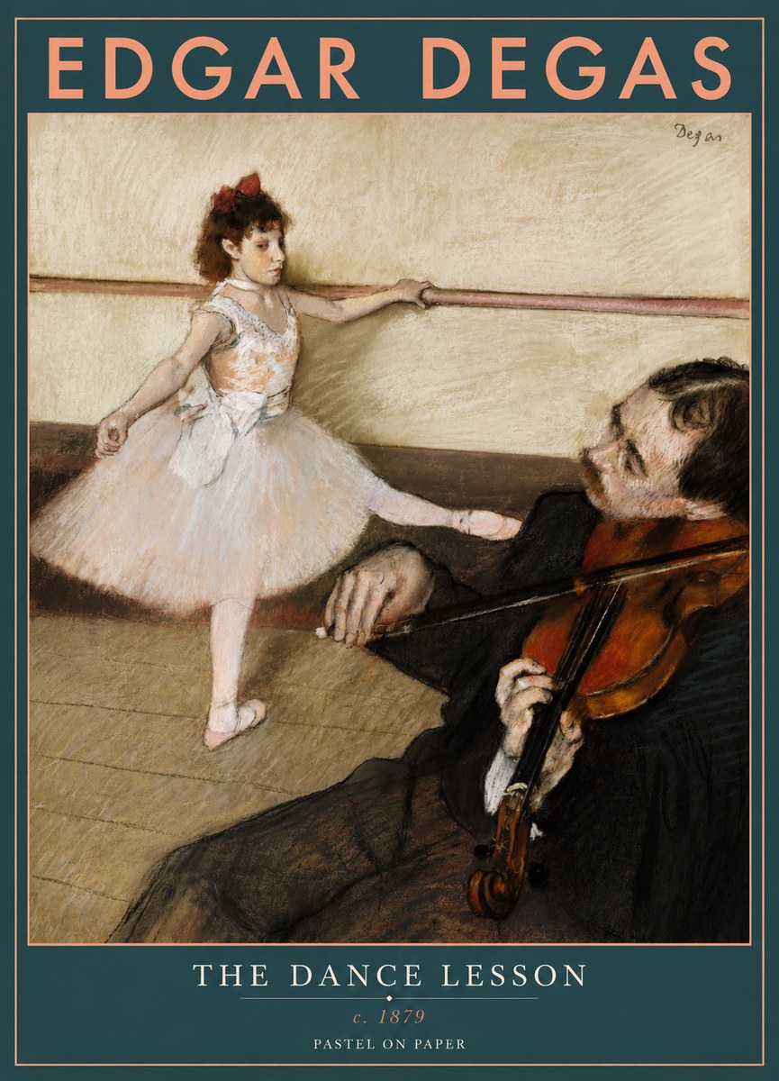 Edgar Degas The Dance Lesson No4 - Plakat