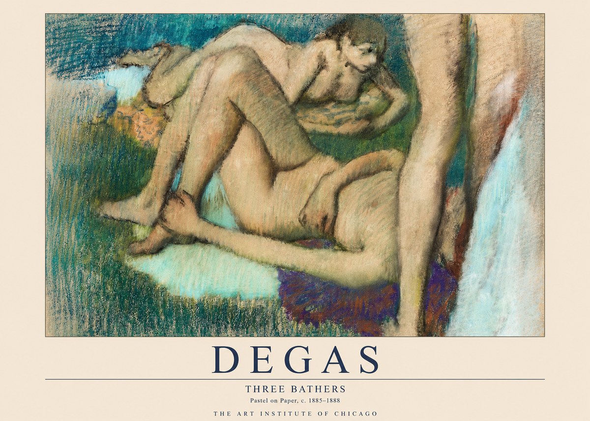 Edgar Degas Three Bathers No1 - Plakat
