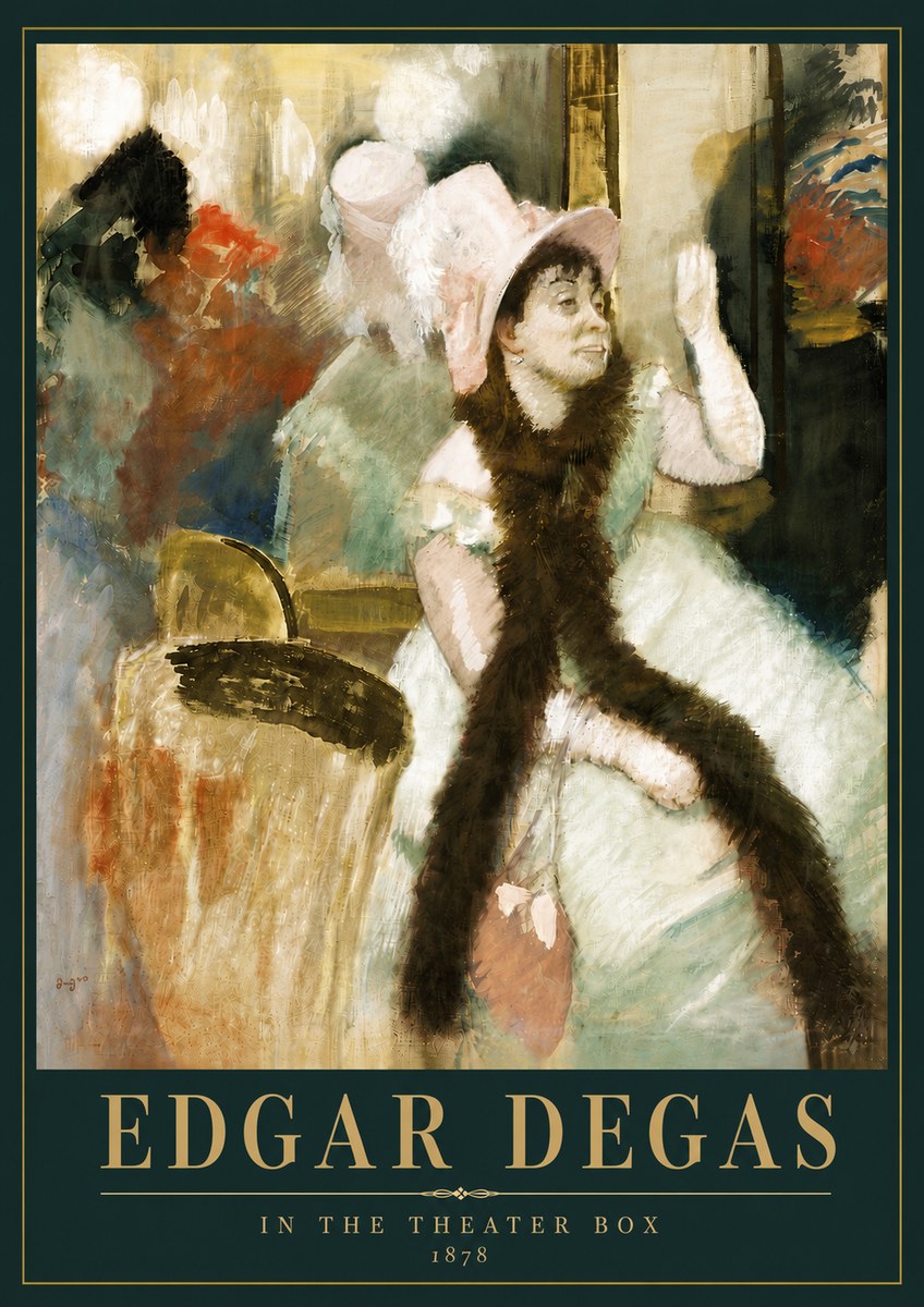 Edgar Degas In the Theater Box No6 - Plakat