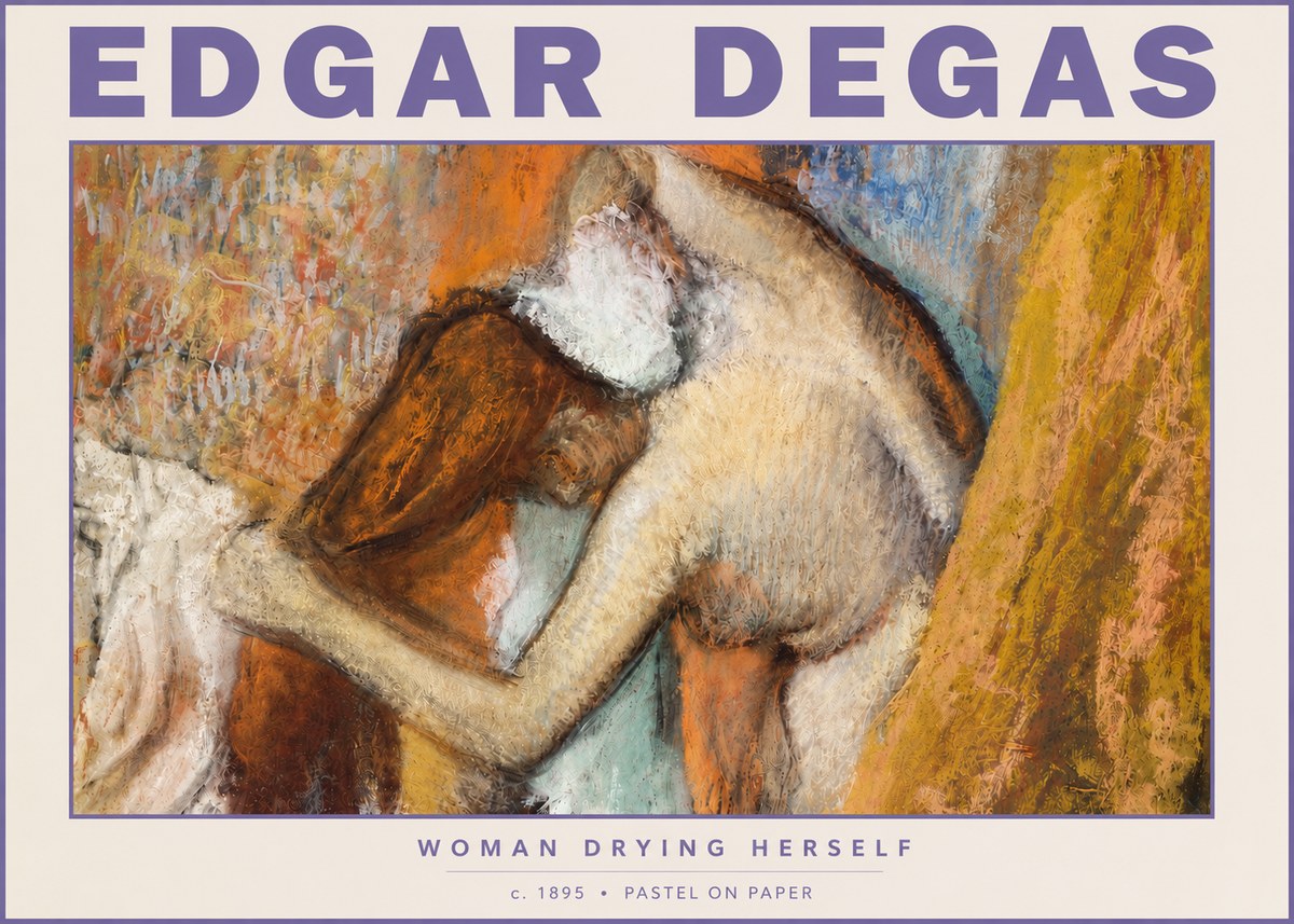Edgar Degas Woman Drying Herself I No5 - Plakat