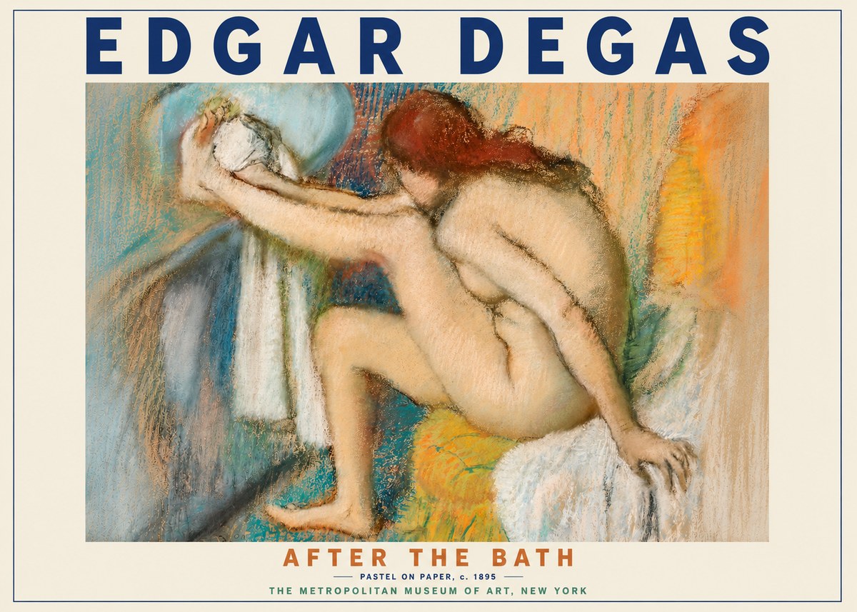 Edgar Degas After the Bath II No3 - Plakat