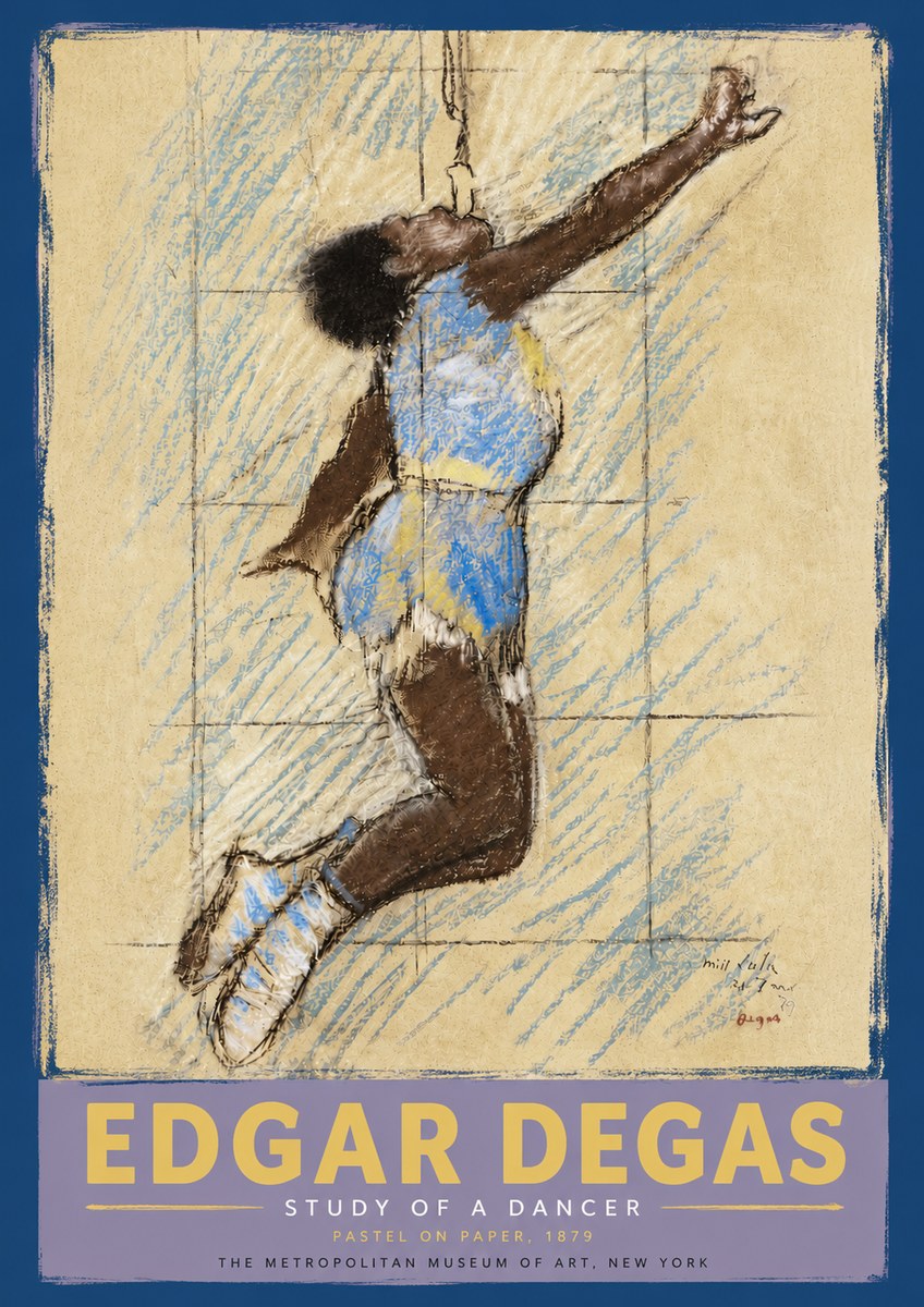 Edgar Degas Study of a Dancer No5 - Plakat