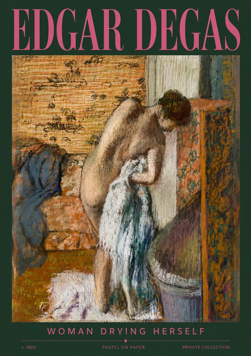 Edgar Degas Woman Drying Herself II No3 - Plakat