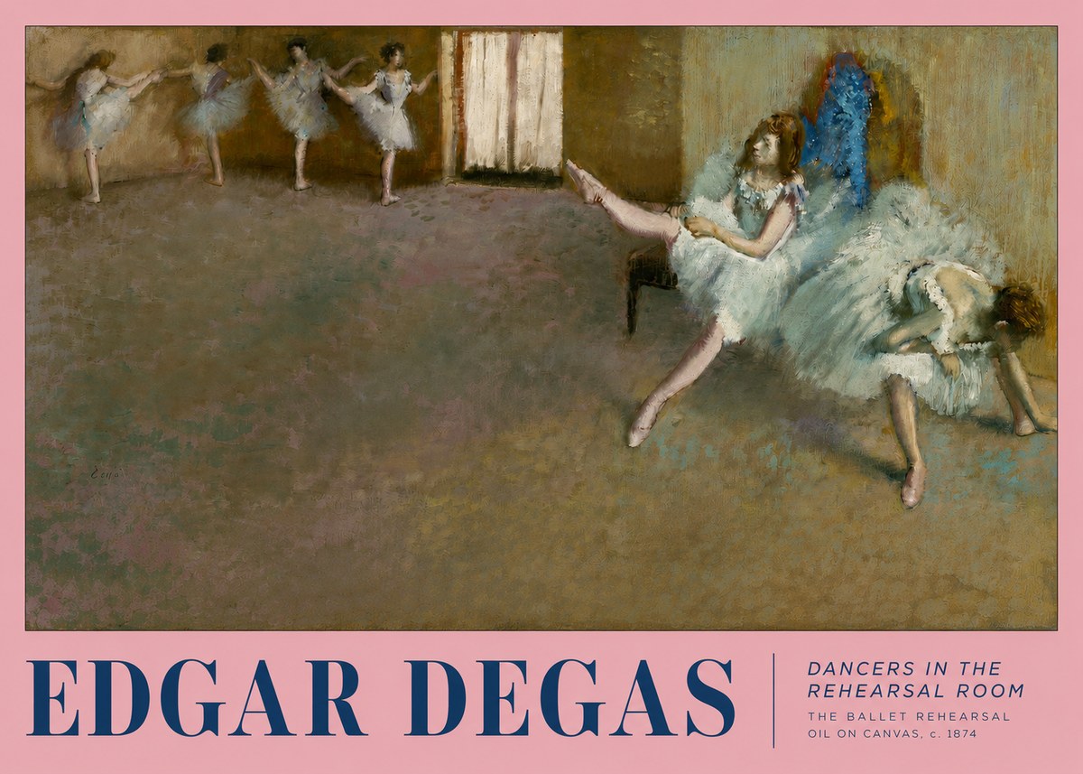 Edgar Degas The Ballet Rehearsal No2 - Plakat