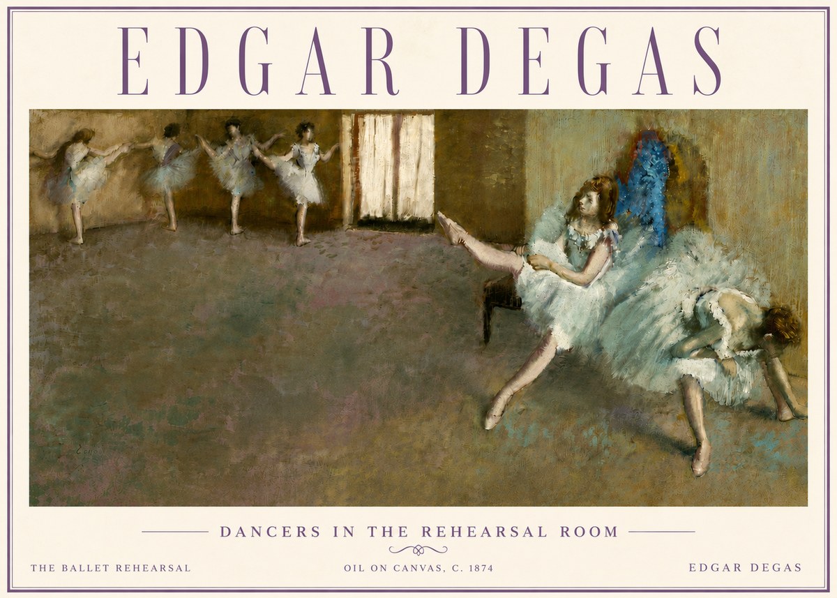 Edgar Degas The Ballet Rehearsal No4 - Plakat