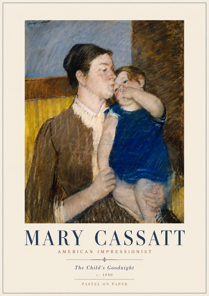 Mary Cassatt The Child's Goodnight No5 - Plakat