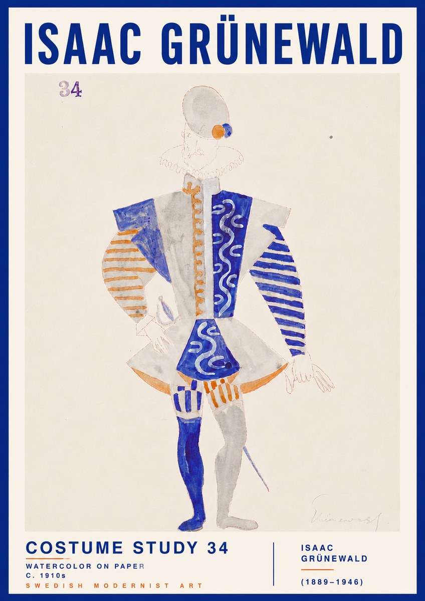 Isaac Grünewald Costume Study 34 No5 - Plakat