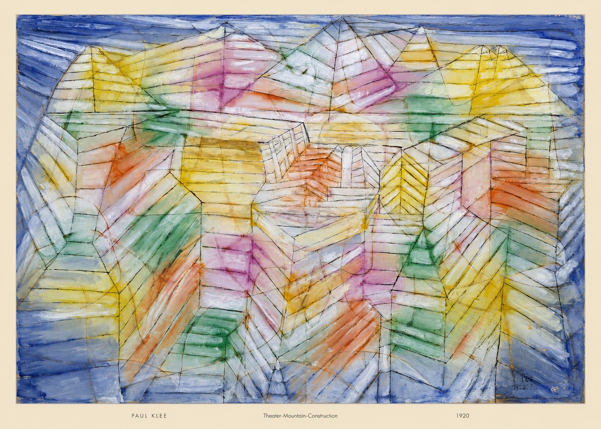 Paul Klee Theater-mountain-construction No5 - Plakat
