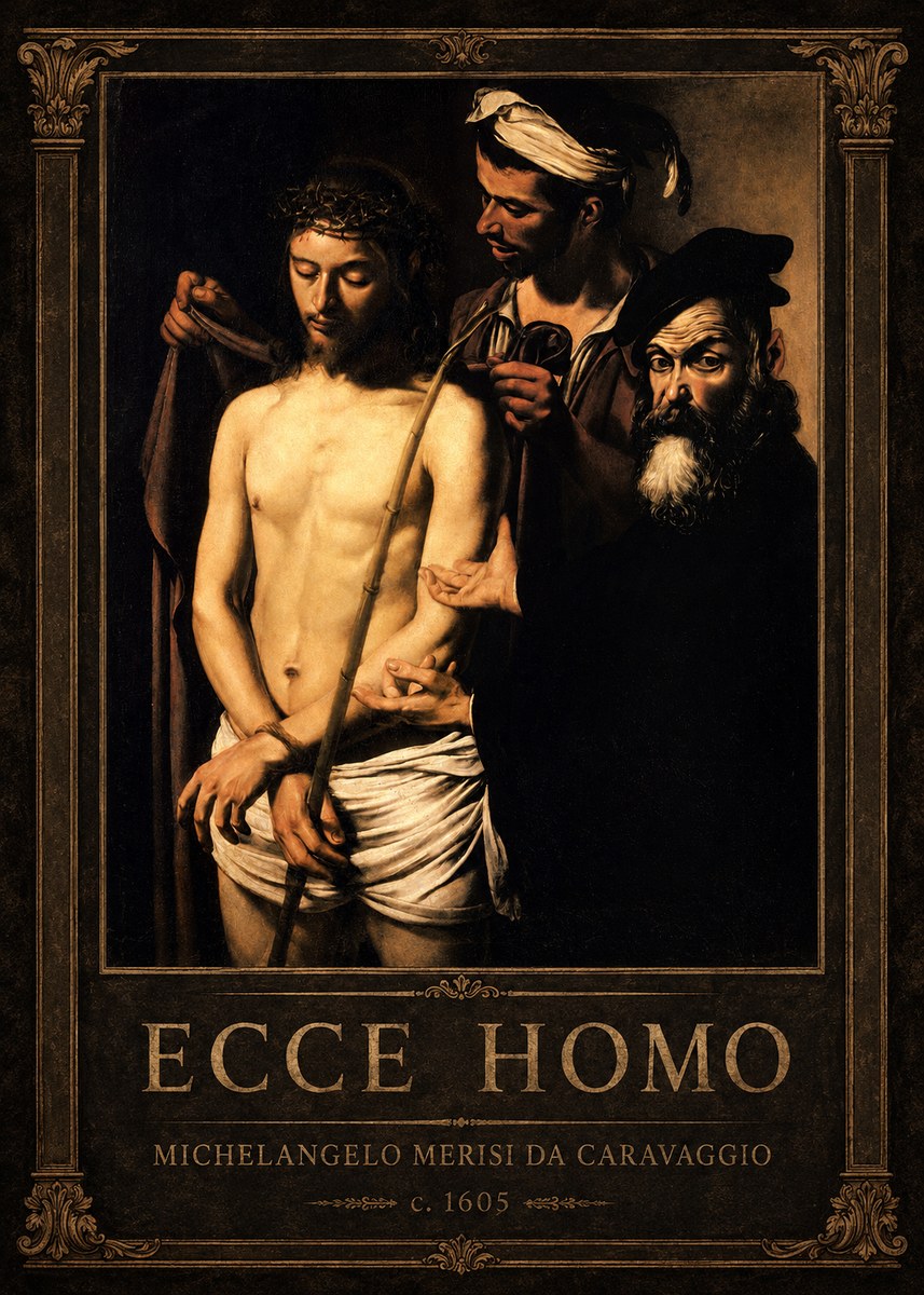 Michelangelo Merisi da Caravaggio Ecce Homo No1 - Plakat