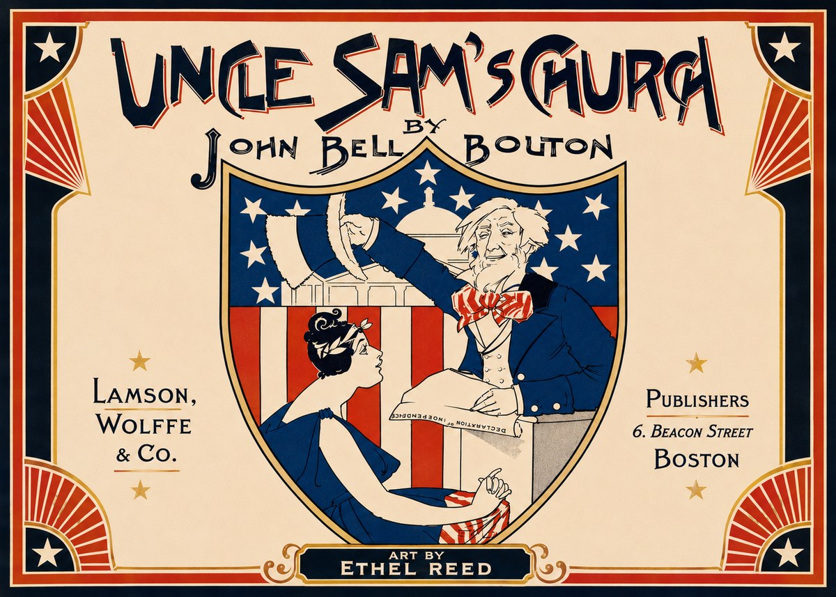 Ethel Reed Uncle Sam's Church No5 - Plakat