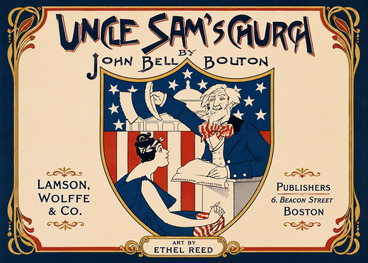 Ethel Reed Uncle Sam's Church No6 - Plakat