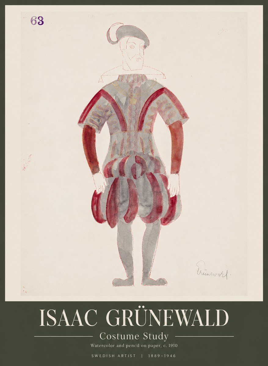 Isaac Grünewald Costume Study II No1 - Plakat