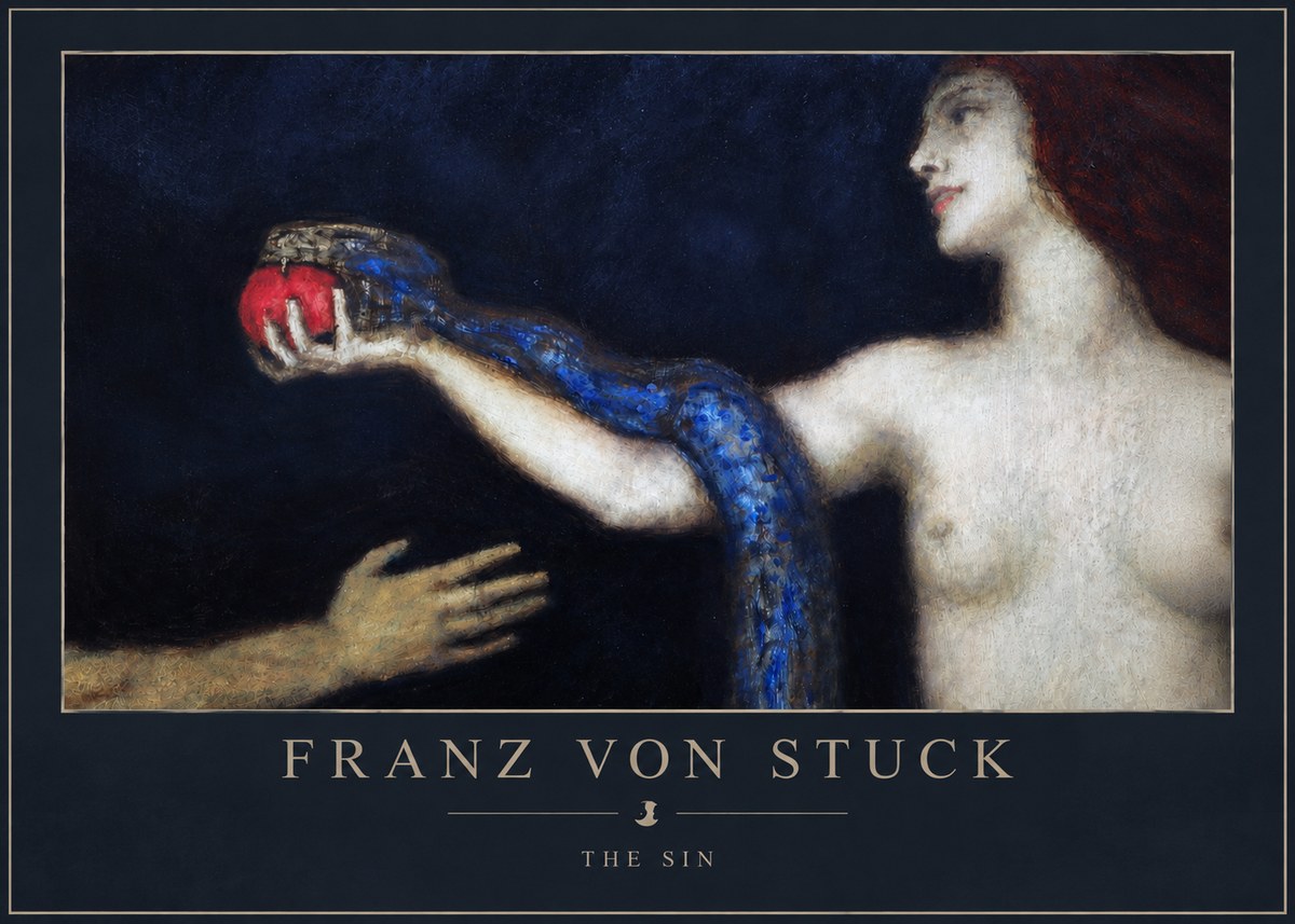 Franz von Stuck The Sin I No3 - Plakat
