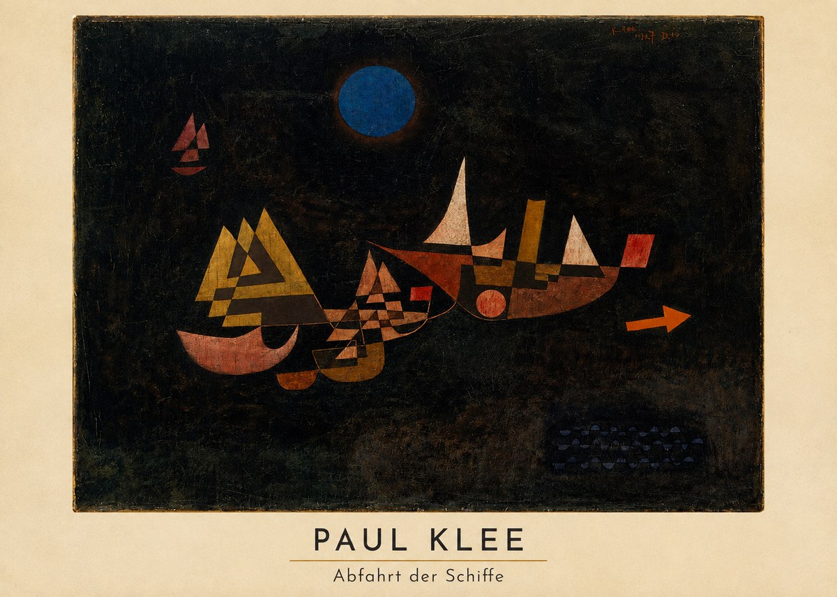 Paul Klee Abfahrt Der Schiffe No4 - Plakat