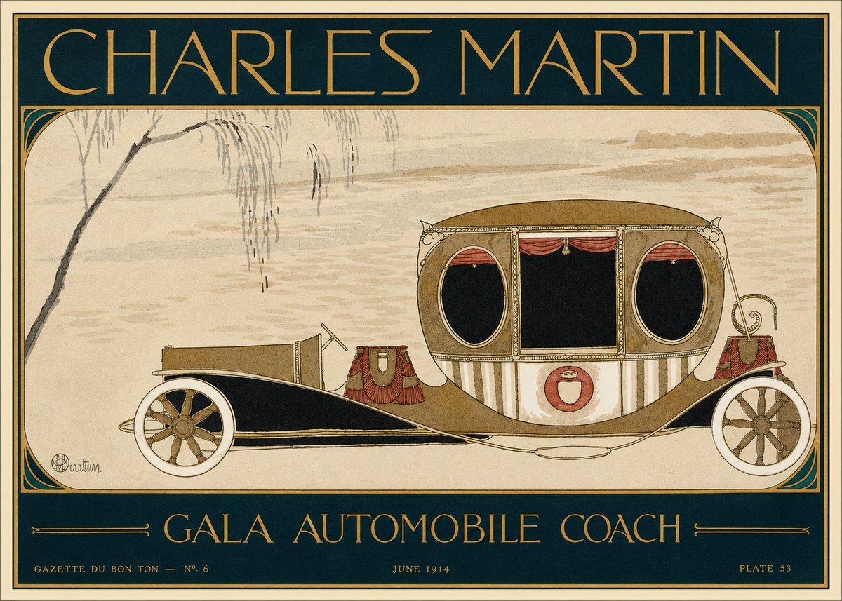 Charles Martin Gala Automobile Coach No2 - Plakat
