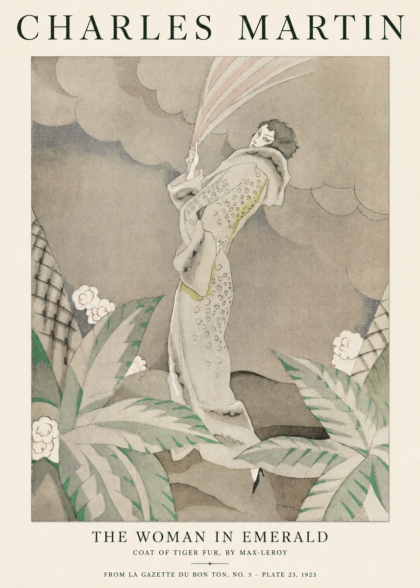 Charles Martin The Woman in Emerald No1 - Plakat