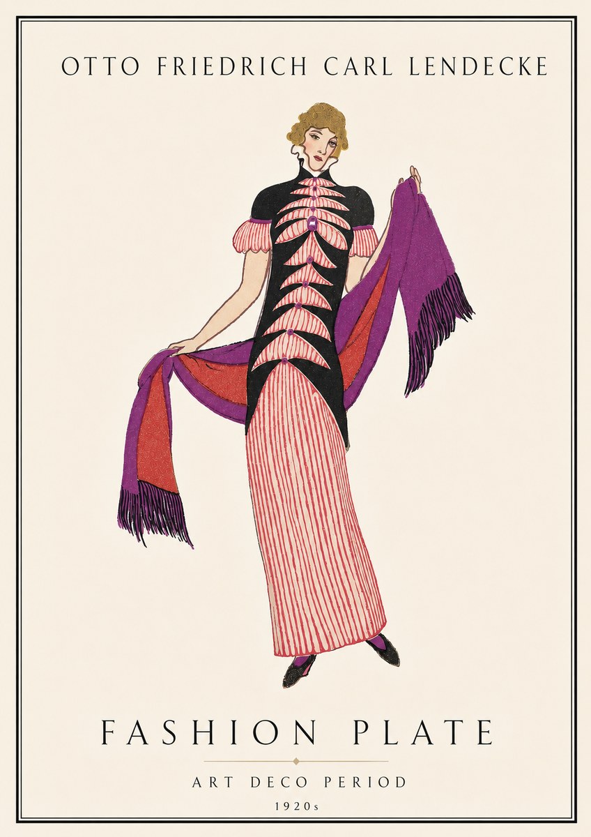 Otto Friedrich Carl Lendecke Fashion Plate I No2 - Plakat