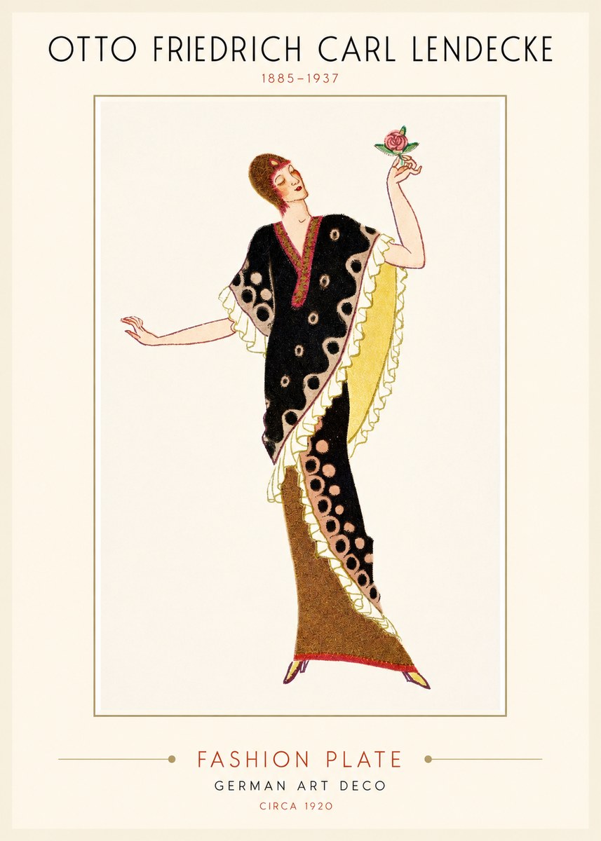 Otto Friedrich Carl Lendecke Fashion Plate III No1 - Plakat