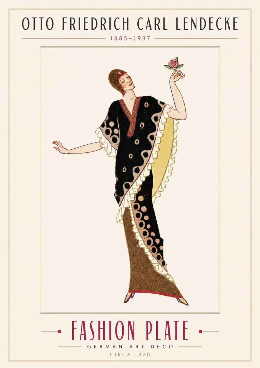Otto Friedrich Carl Lendecke Fashion Plate III No3 - Plakat