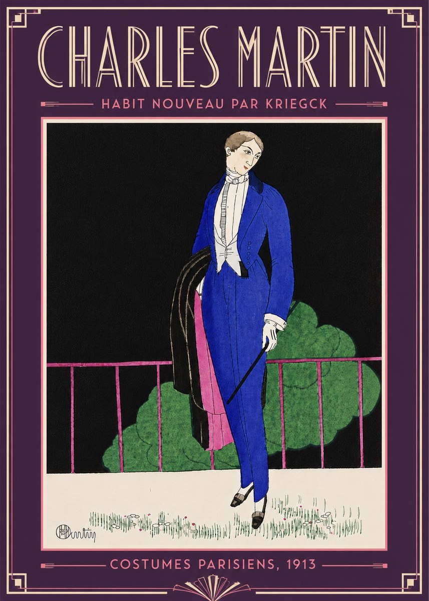 Charles Martin Habit Nouveau Par Kriegk No6 - Plakat