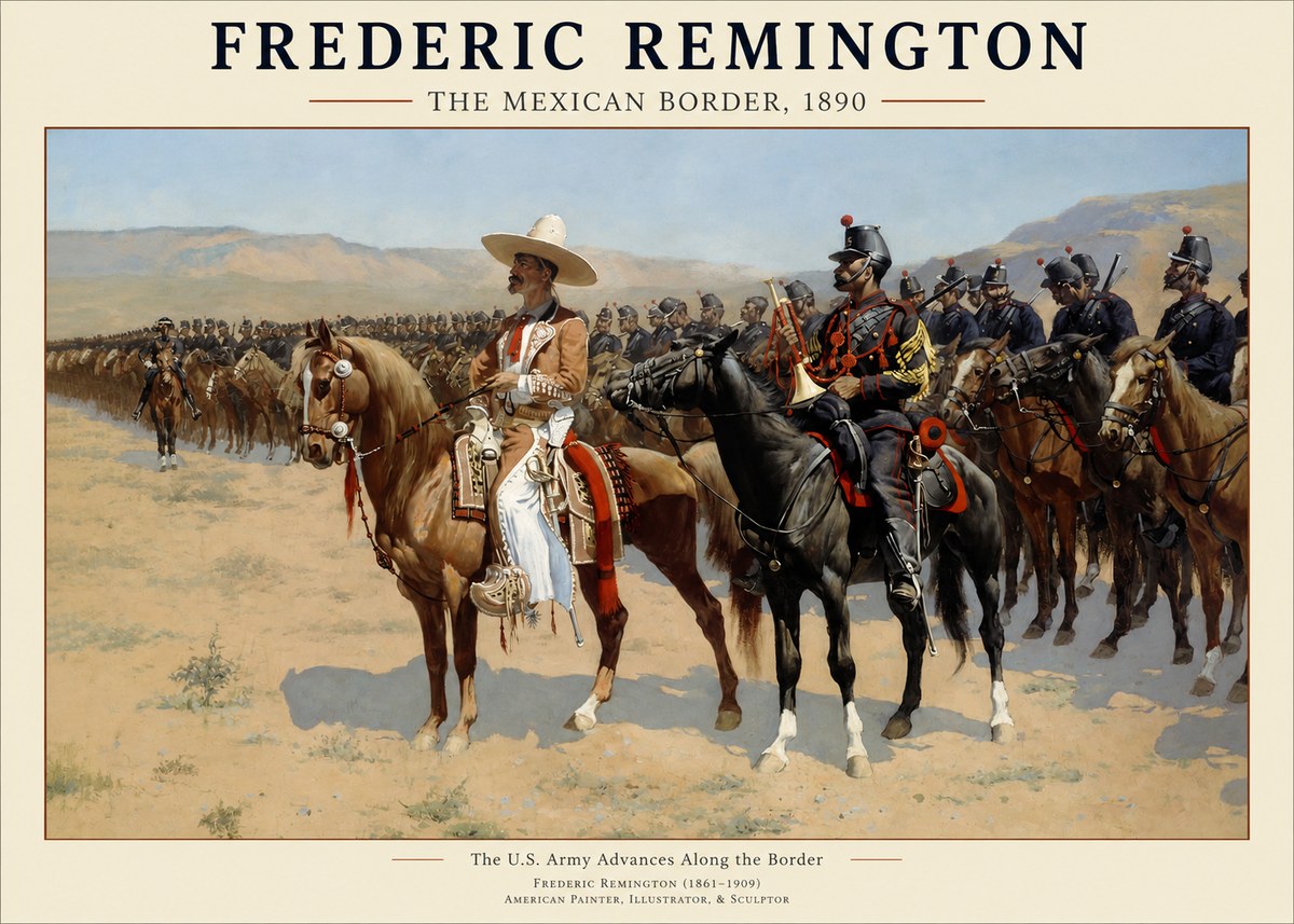 Frederic Remington The U.s. Army Advances Along the Border No1 - Plakat