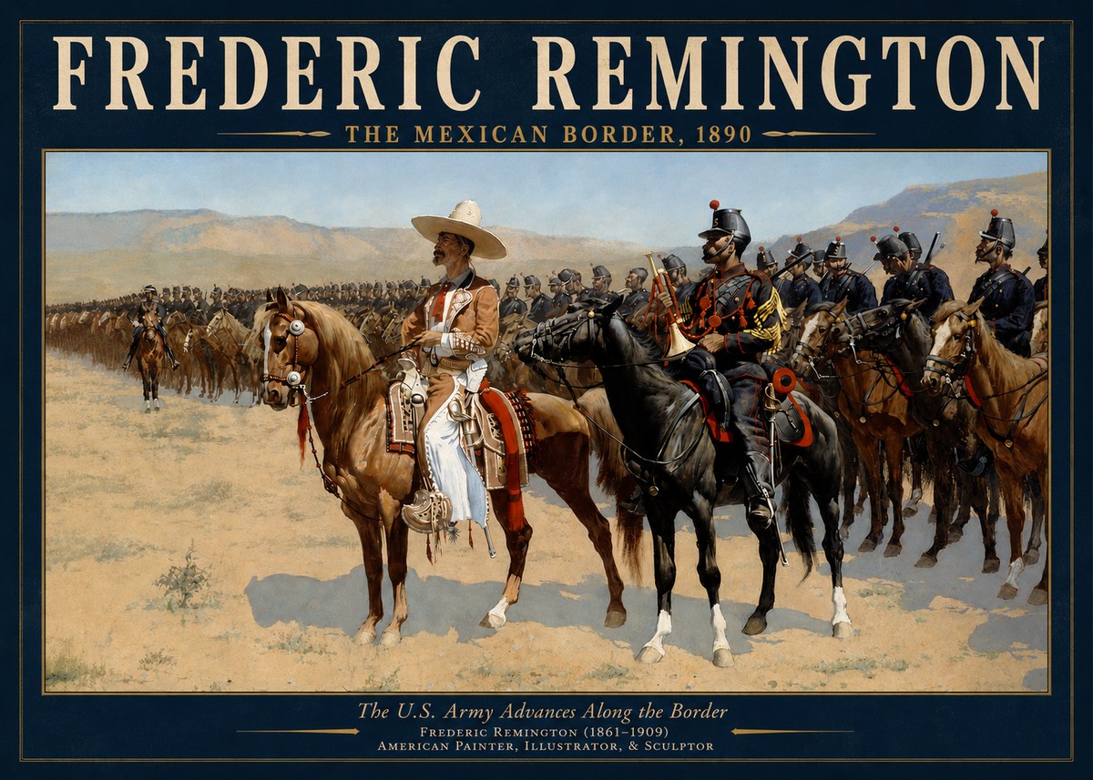 Frederic Remington The U.s. Army Advances Along the Border No3 - Plakat
