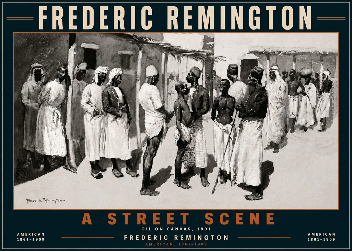 Frederic Remington A Street Scene No6 - Plakat
