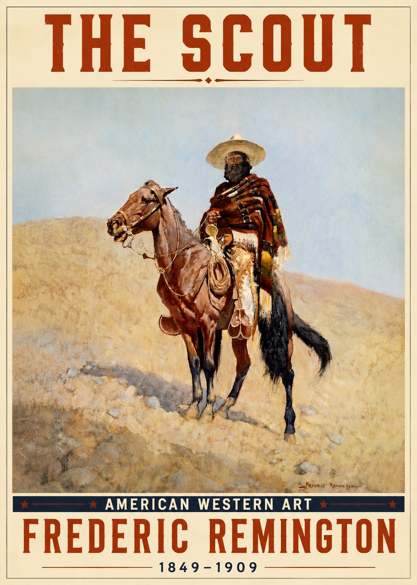 Frederic Remington The Scout I No4 - Plakat