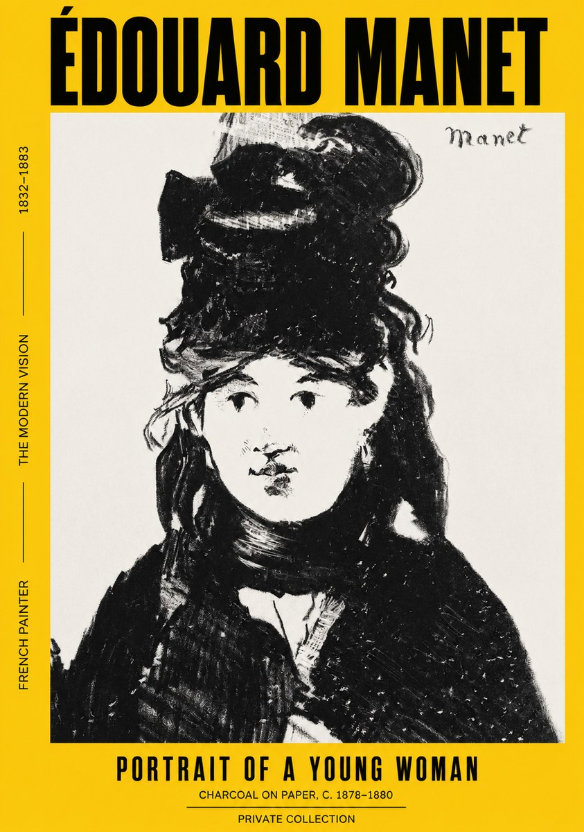 Édouard Manet Portrait of a Young Woman II No2 - Plakat