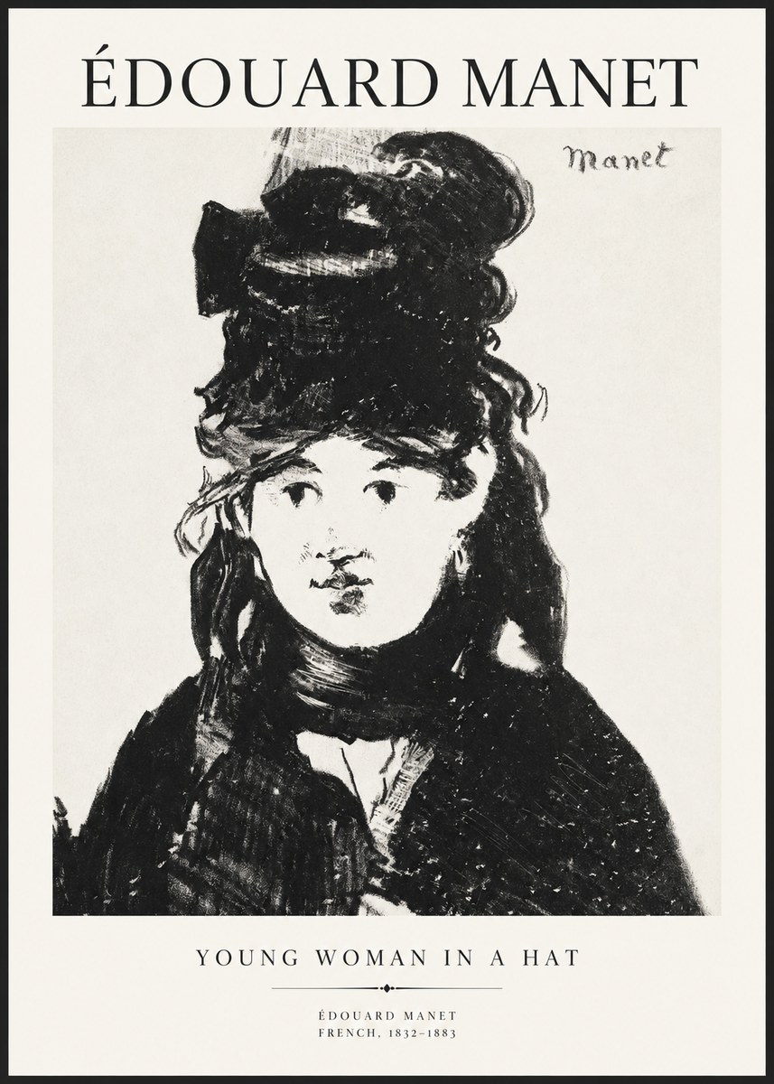 Édouard Manet Portrait of a Young Woman II No3 - Plakat