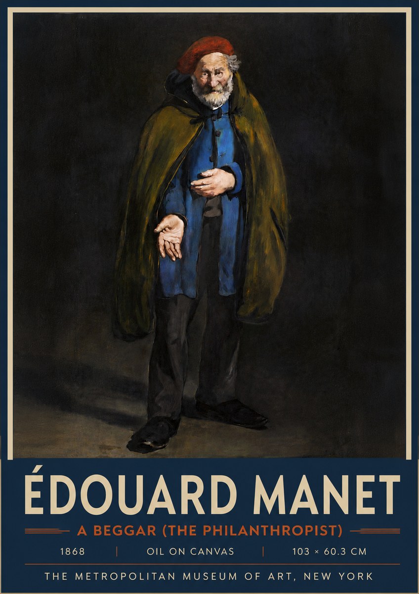 Édouard Manet A Beggar (the Philanthropist) No5 - Plakat