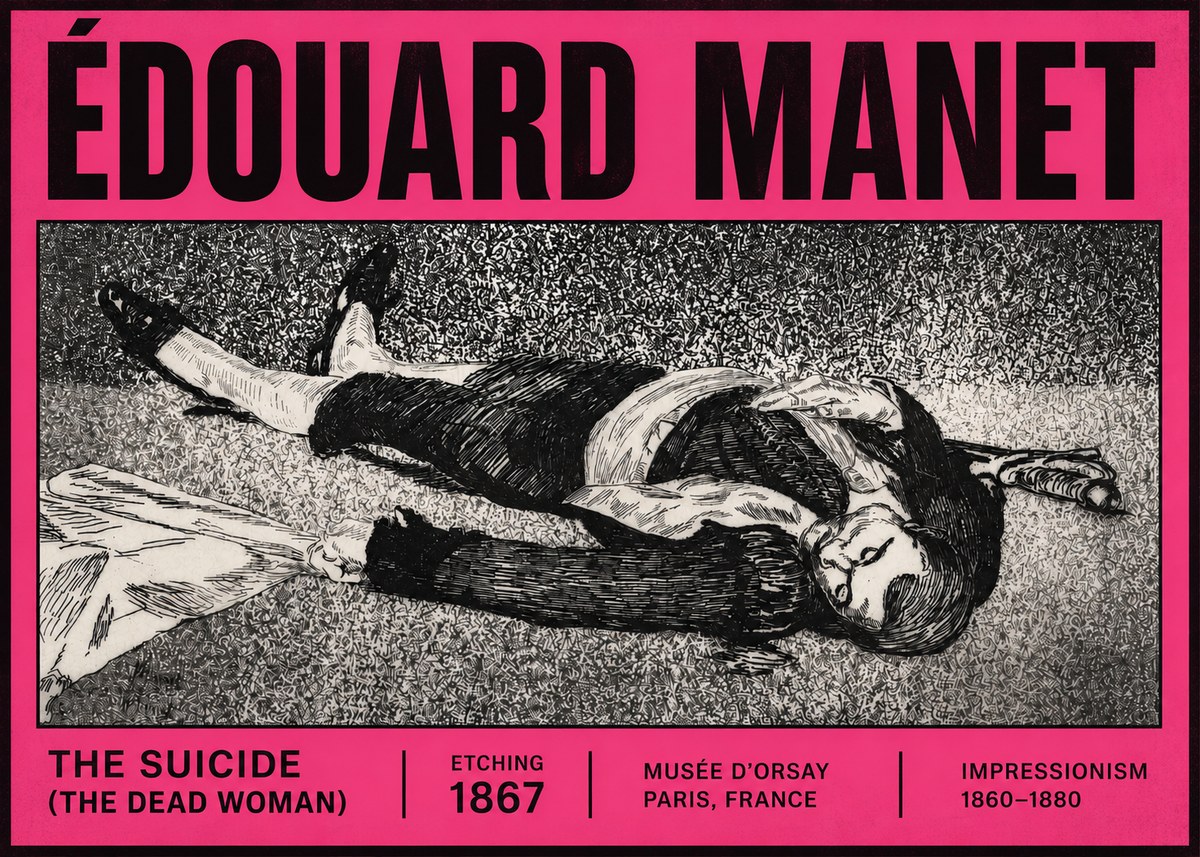Édouard Manet The Suicide (the Dead Woman) No5 - Plakat