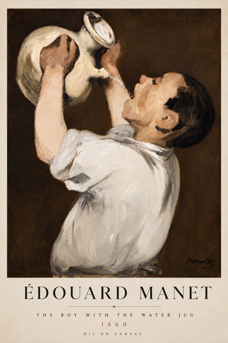 Édouard Manet The Boy with the Water Jug No6 - Plakat
