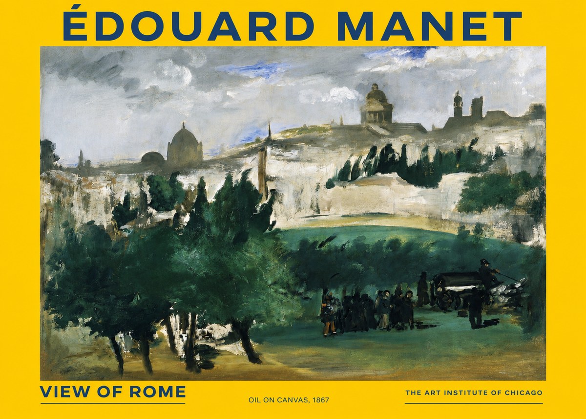 Édouard Manet View of Rome No2 - Plakat