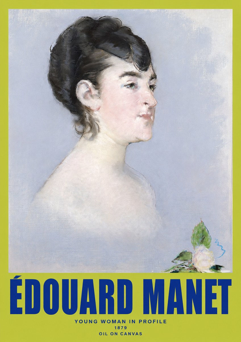 Édouard Manet Young Woman in Profile No2 - Plakat