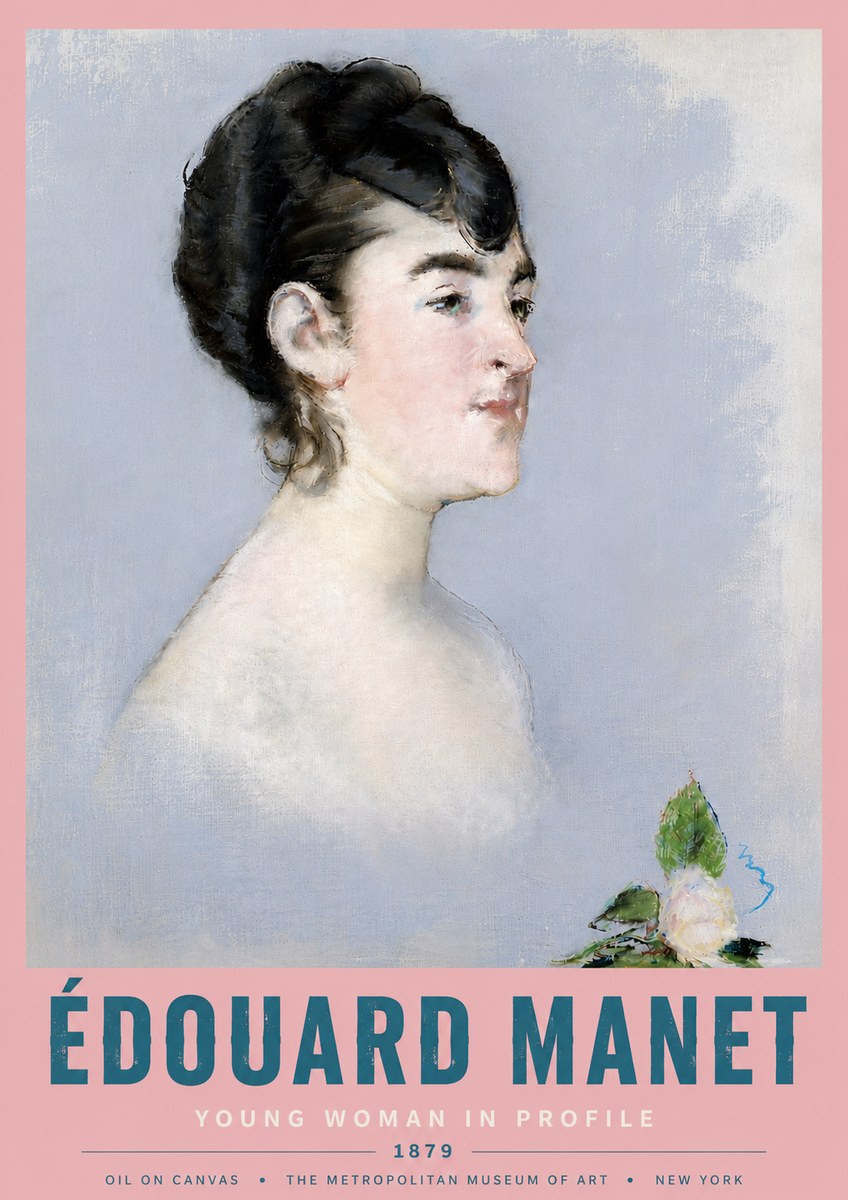 Édouard Manet Young Woman in Profile No6 - Plakat