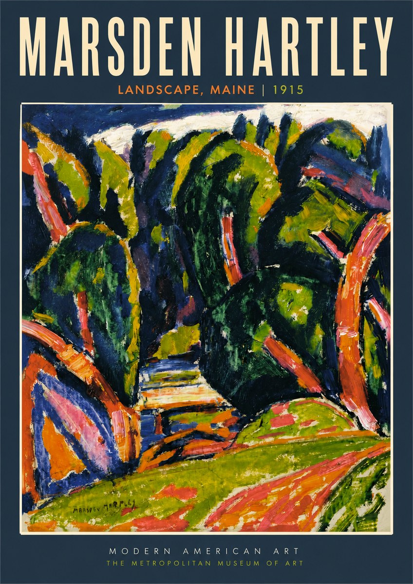 Marsden Hartley Landscape, Maine No2 - Plakat
