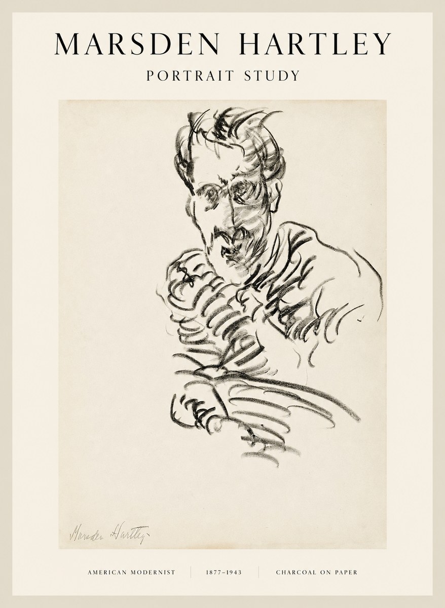 Marsden Hartley Portrait Study No1 - Plakat