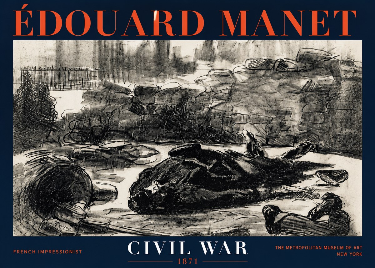 Édouard Manet Civil War No4 - Plakat
