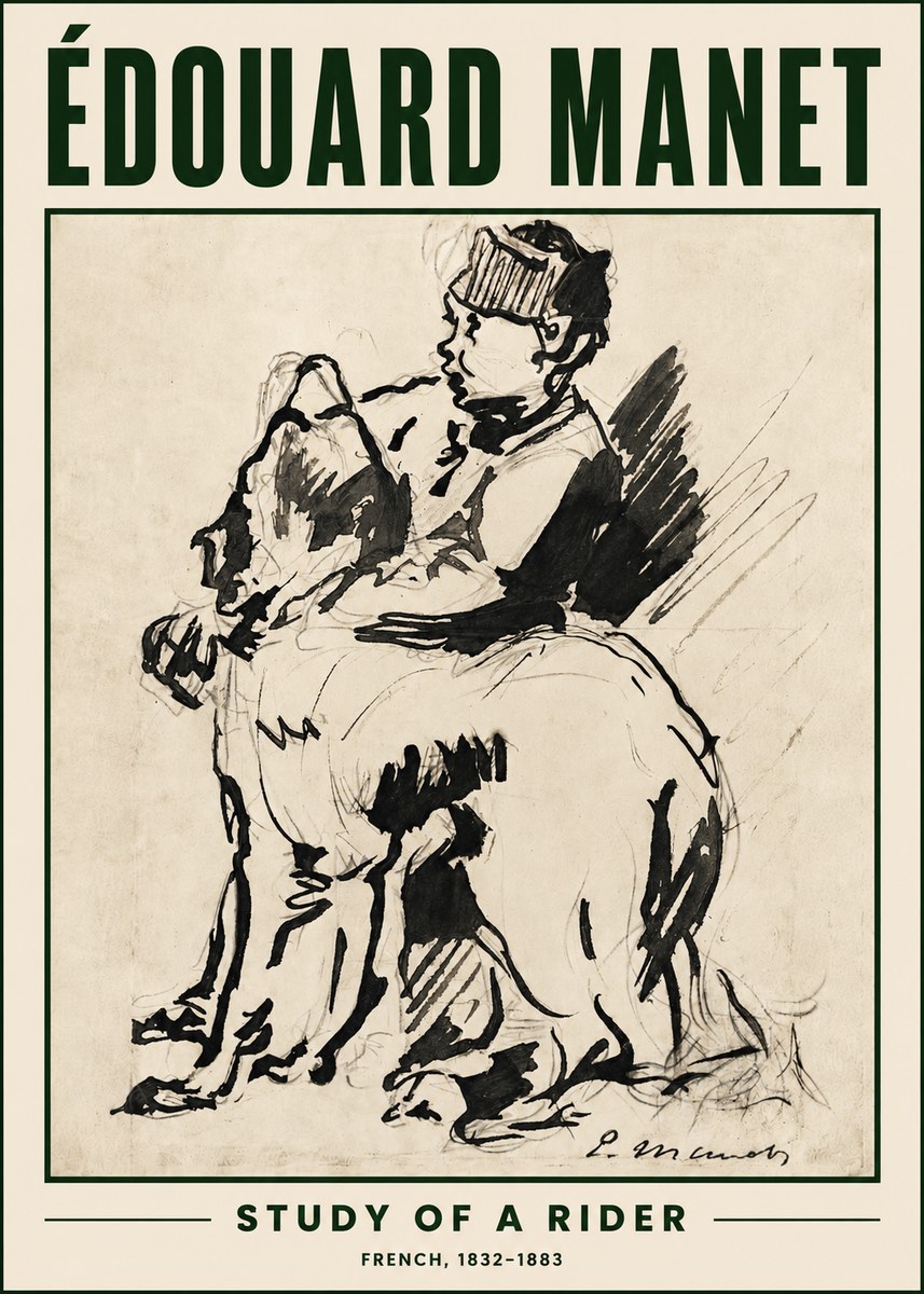 Édouard Manet Study of a Rider No4 - Plakat