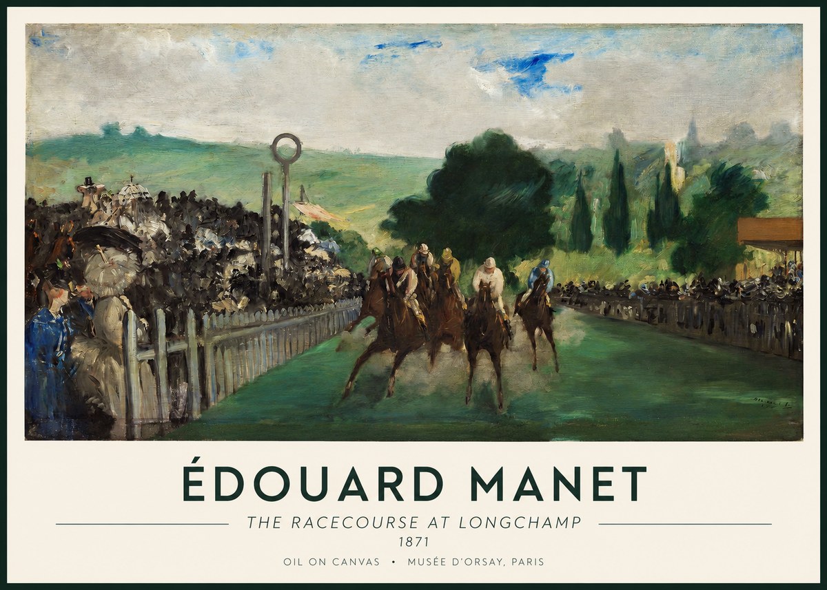 Édouard Manet The Racecourse at Longchamp No1 - Plakat