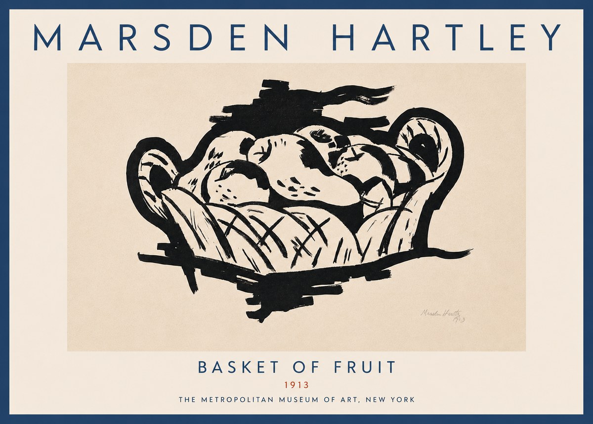 Marsden Hartley Basket of Fruit No5 - Plakat