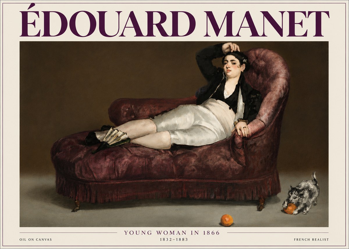 Édouard Manet Young Woman in 1866 No4 - Plakat