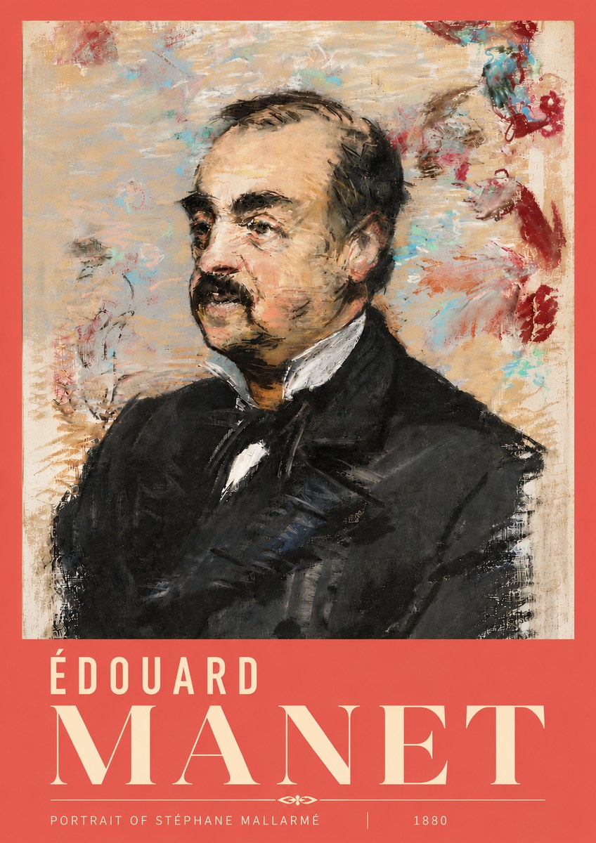 Édouard Manet Portrait of Stéphane Mallarmé I No6 - Plakat